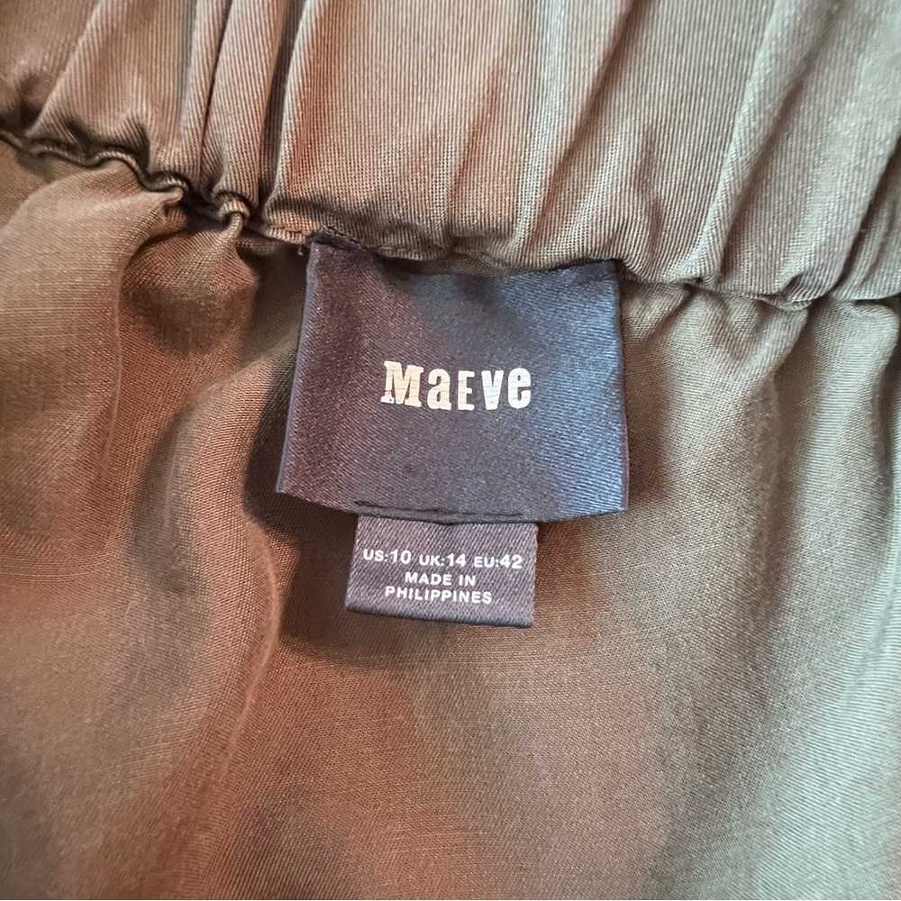 Maeve Olive Green One-Shoulder Jumpsuit - Picture 8 of 16